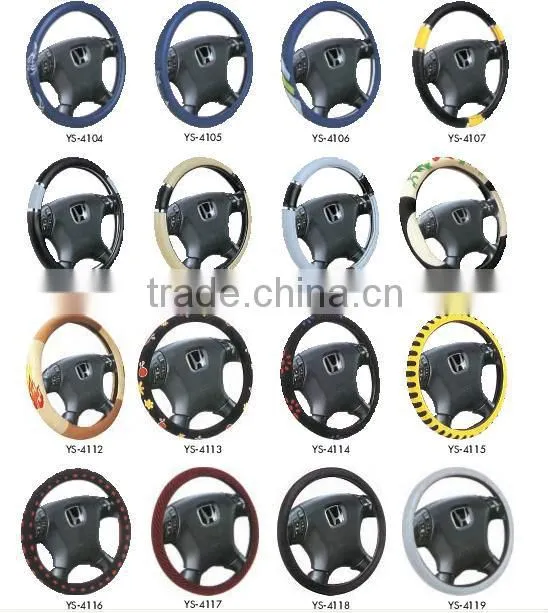 Newest Leather Black Car Steering Wheel Cover Auto Car Steering Wheel Cover
