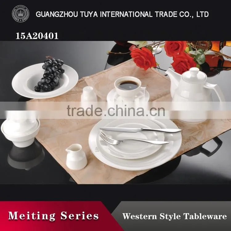 Beautiful high white wholesale ceramic dinner sets