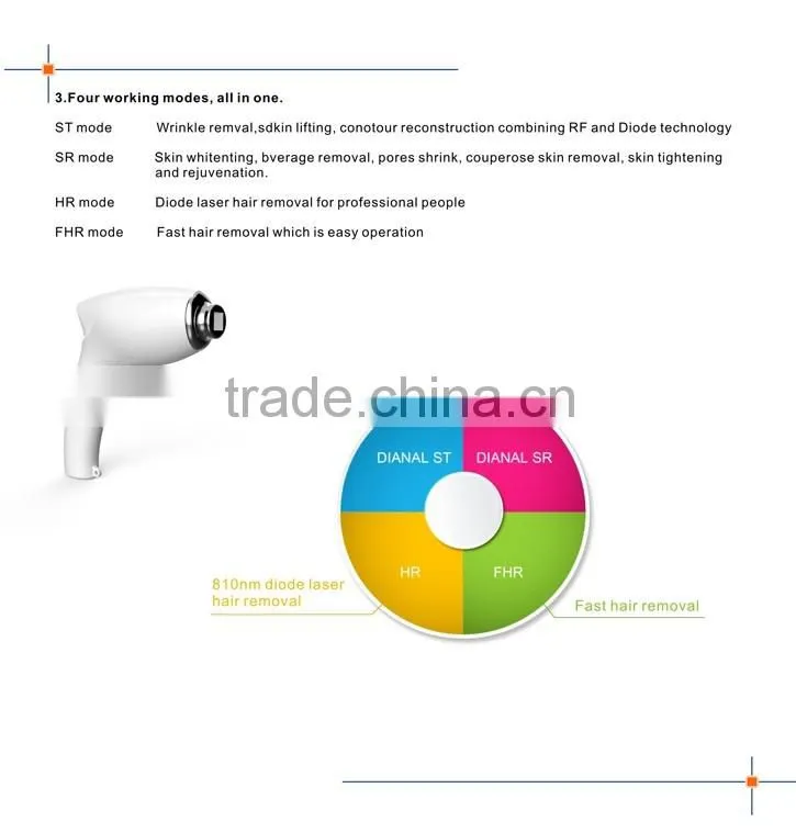 Portable 808nm and RF combined diode laser machine