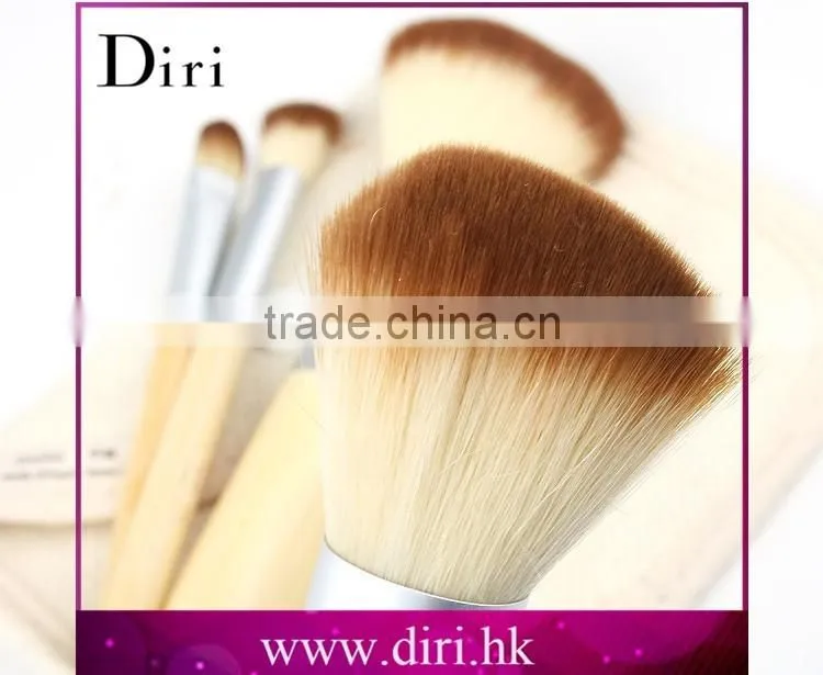 Bamboo handle brush sets 5pcs small travel brush kit bamboo eco friendly makeup brush