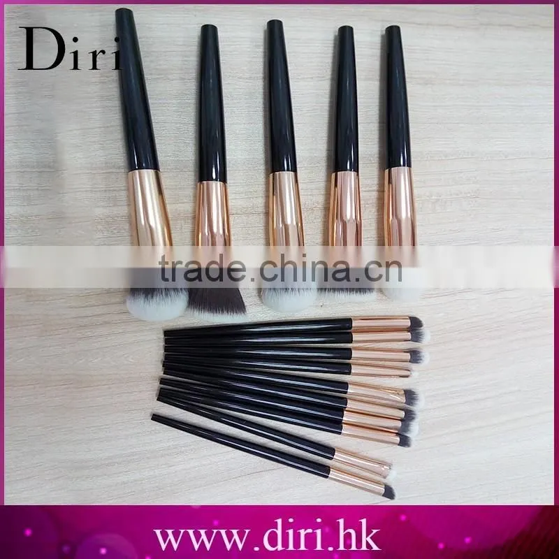 2016 private label 15pcs synthetic kabuki makeup brush with acrylic handle