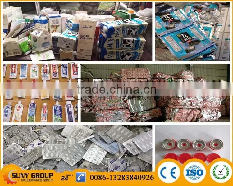 Best quality waste medical blister/aluminum foil/aluminum plate recycling machine