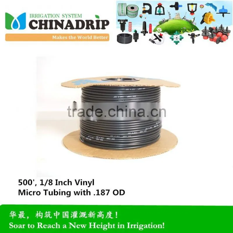 Chinadrip irrigation 500', 1/8 Inch Vinyl Micro Tubing with .187 OD