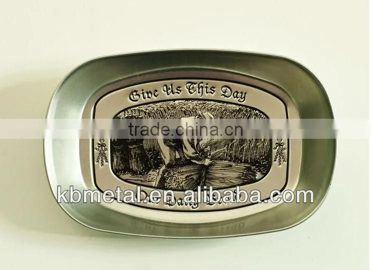 decorative metal fruit plates for gift