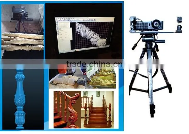 Made in China 0.05mm Precision Raster 3D Scanner Industrial CNC File Laser Scanner 3D Sculpture Carving 3D Scanner
