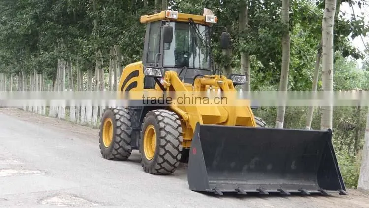 2 ton CE approved mini wheel loader ZL20F, with fork, with quick hitch