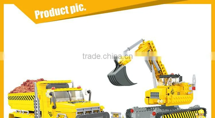 Cheap mini construction toy trucks excavator equipment for sale intelligent educational toys