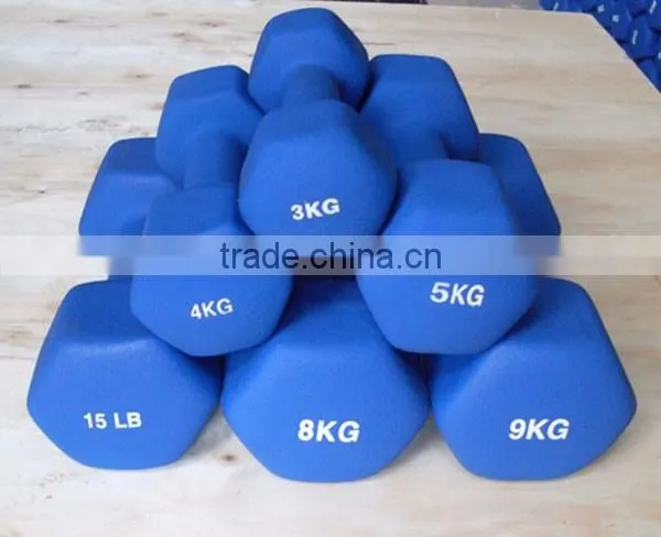 China cast iron hex dumbbells for weight lifting