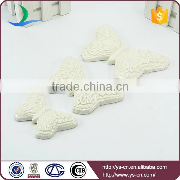 3pcs white butterfly decorations set for art