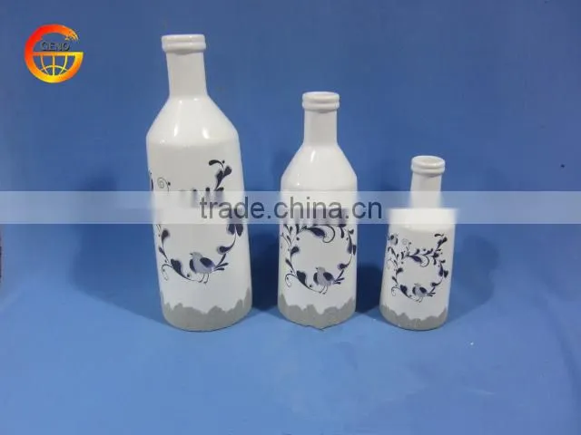Hot selling Ceramic shiny chinese flower vase with pattern