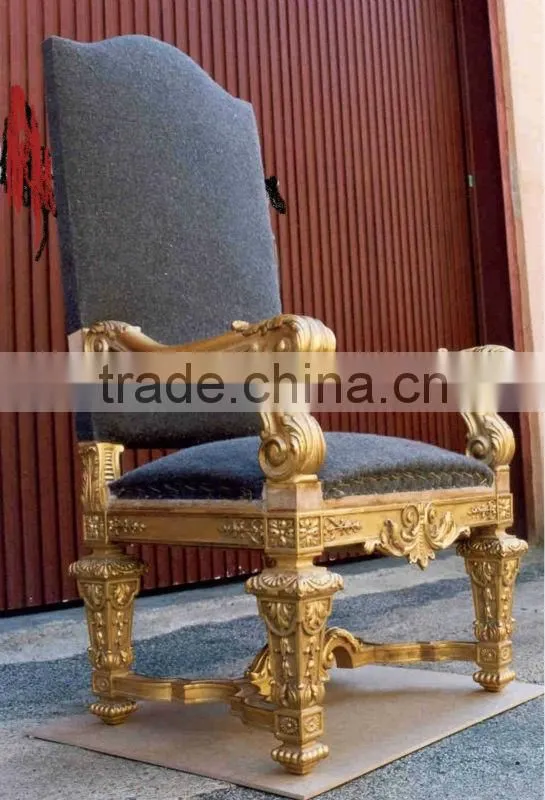 Spanish Style Vintage Chair Solid Wood Hand Carved Antique Style