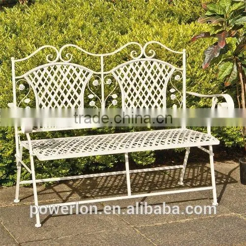 KD packing antique white patio companion seat