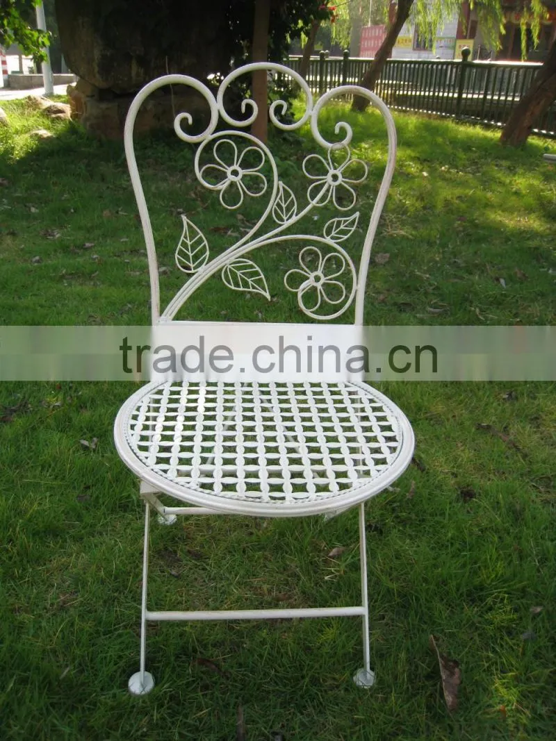 Antique White Foldable Outdoor Children Table Chair Set