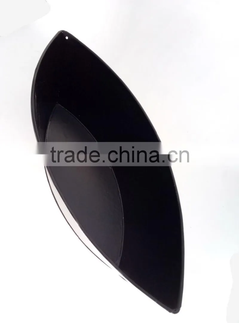 high quality china metal handicraft black western half round boat flower pot for garden