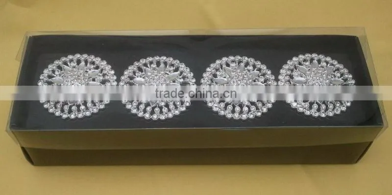jewelled metal alloy umbrella design napkin ring