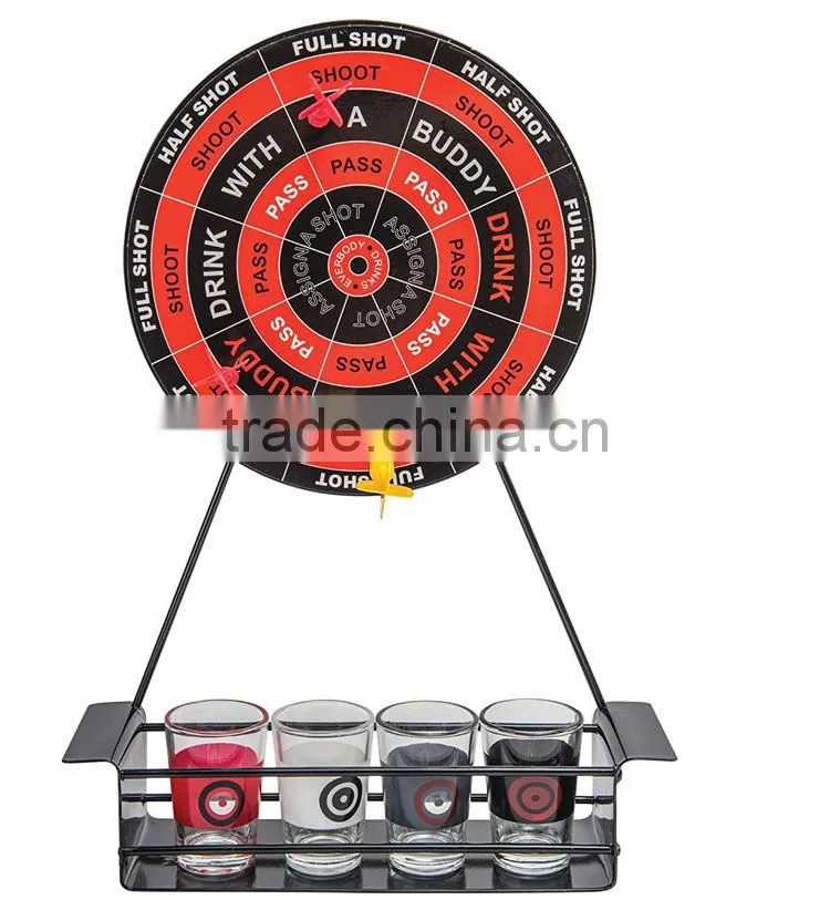 New Arrival Safety Drinking Dart Game With 4 Glasses For Party
