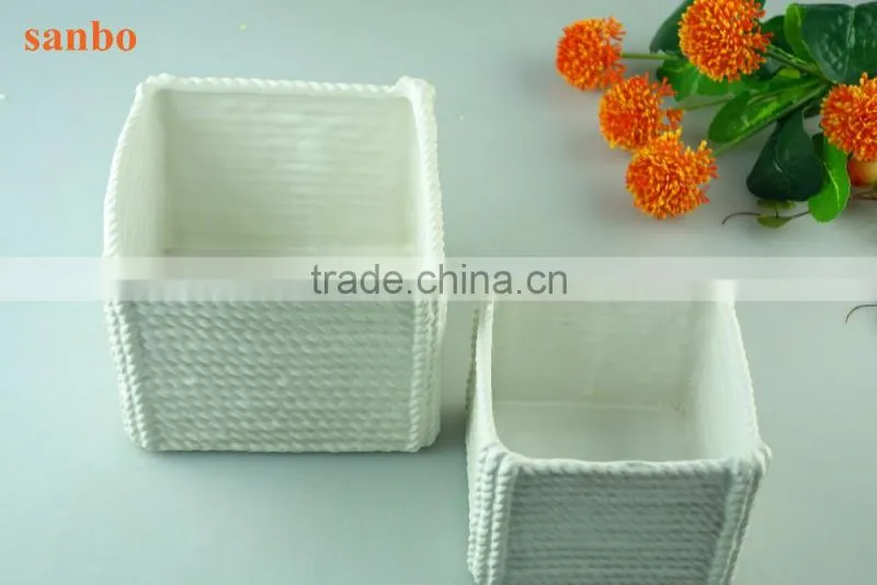 new unique design hollowed out White ceramic decorating vase for home