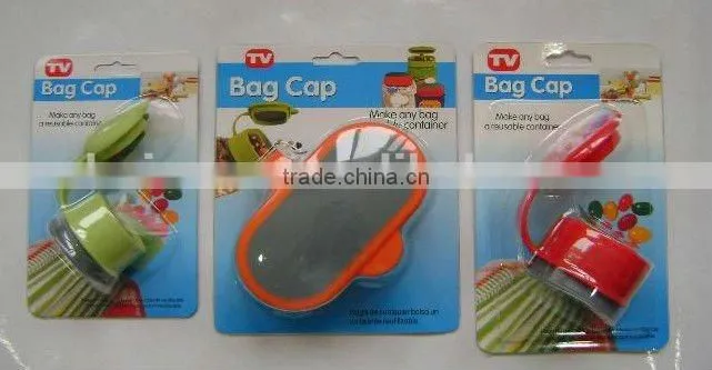 Smart Bag Cap / plastic bag sealing clip / food storage bag cap (large size)