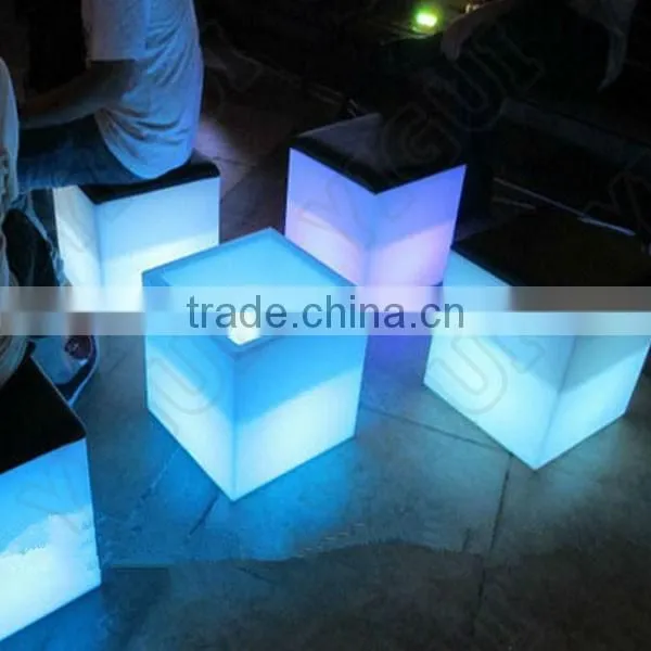 wholesale plastic light up bar chair with RGB color