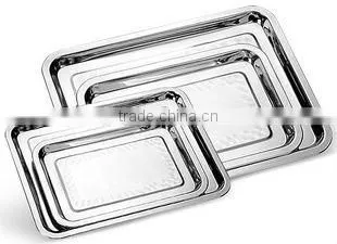 SS18/8 Stainless Steel Fast Food Tray/Mess Tray/Snack Tray,Winolaz