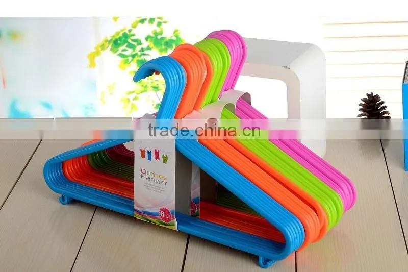 colorful plastic clothes hanger/pp cloth hanger
