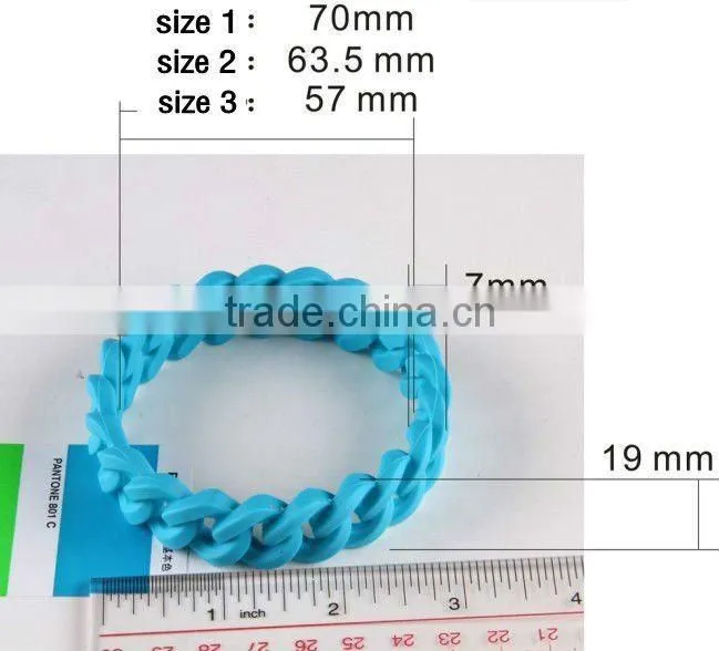 Colorful Segmented silicone bracelets (sports type)