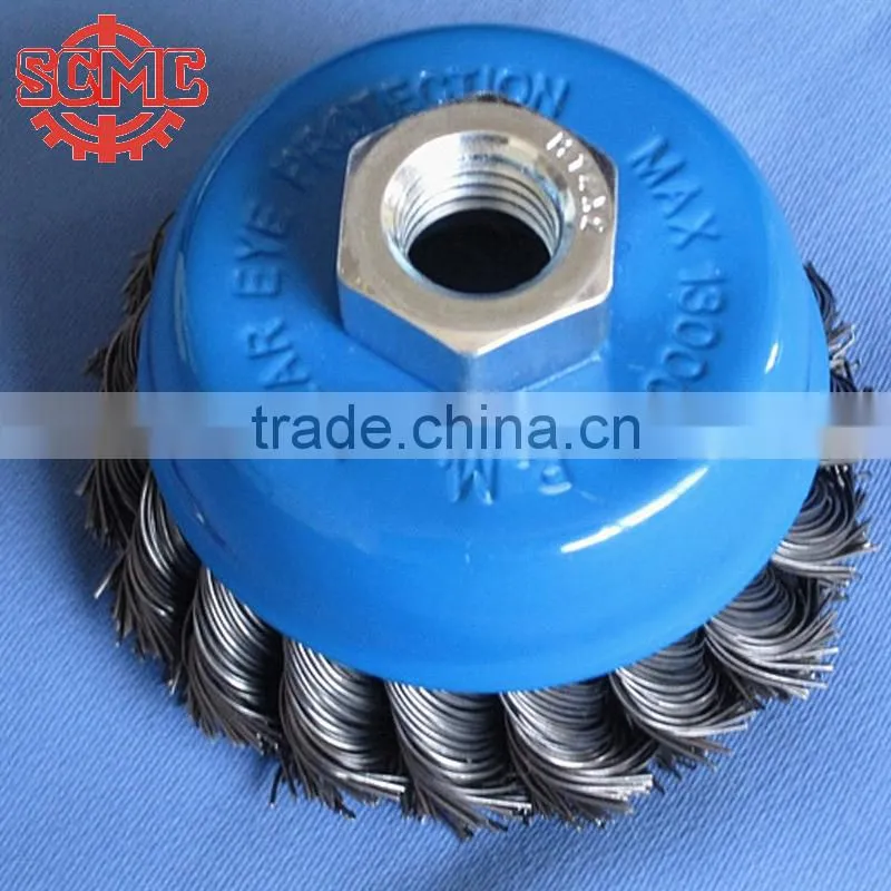 twisted steel wire industrial cup brushes