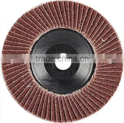 Aluminum oxide abrasive flap disc with plastic cover