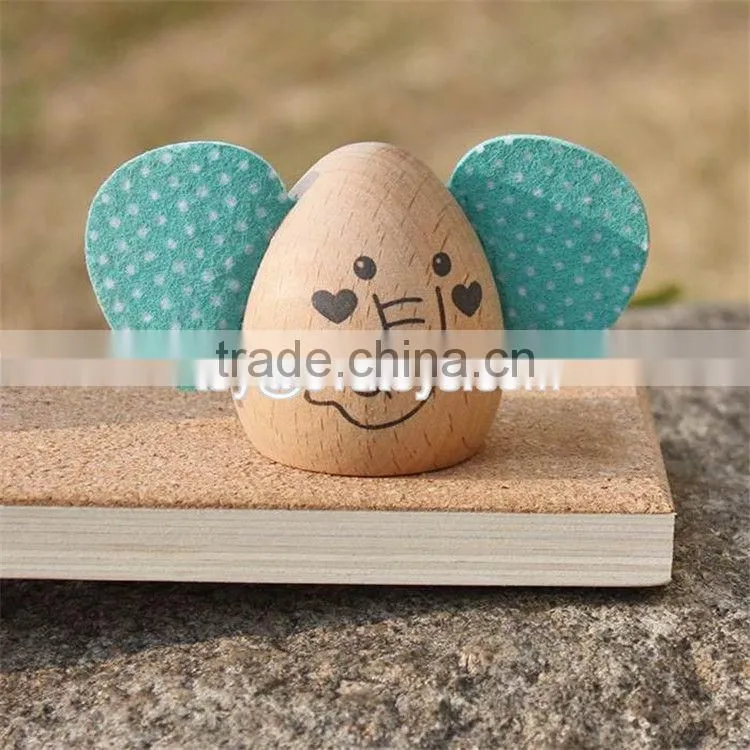 New design cartoon elephant shape animals wooden toys for kids W01B038