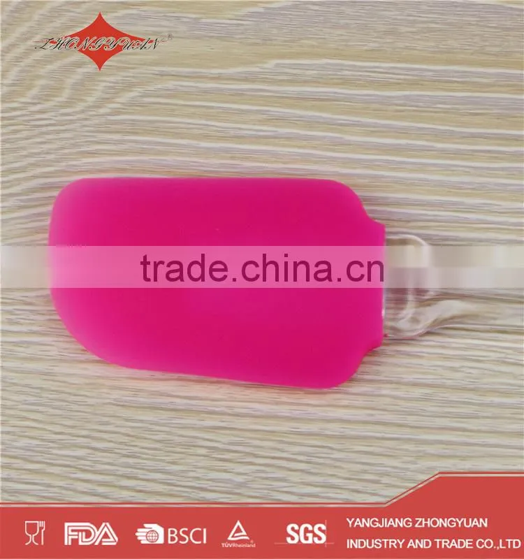 colorful silicone spatula with plastic handle