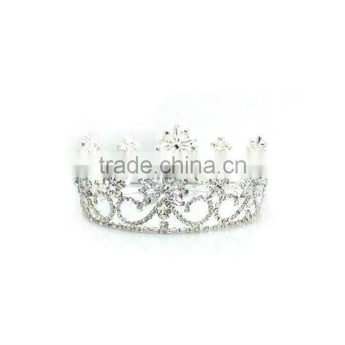 H172-156 Fashion rhinestone bridal tiara wedding crown 2017 beauty queen crowns bridal hair accessories Halo
