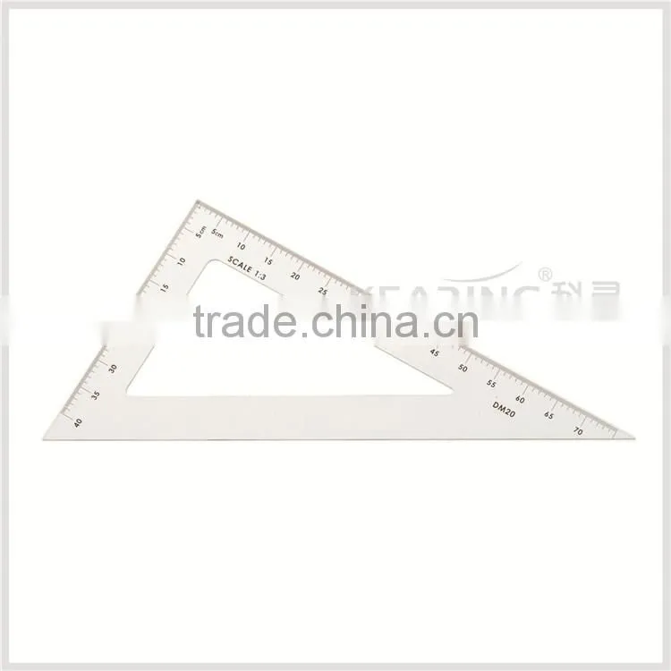 Kearing triangular plastic scale rulers 1/3 &1/4 &1/5 sanwich line scale with a protractor for fashion designing #8345