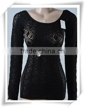 women's long sleeve with hollow out
