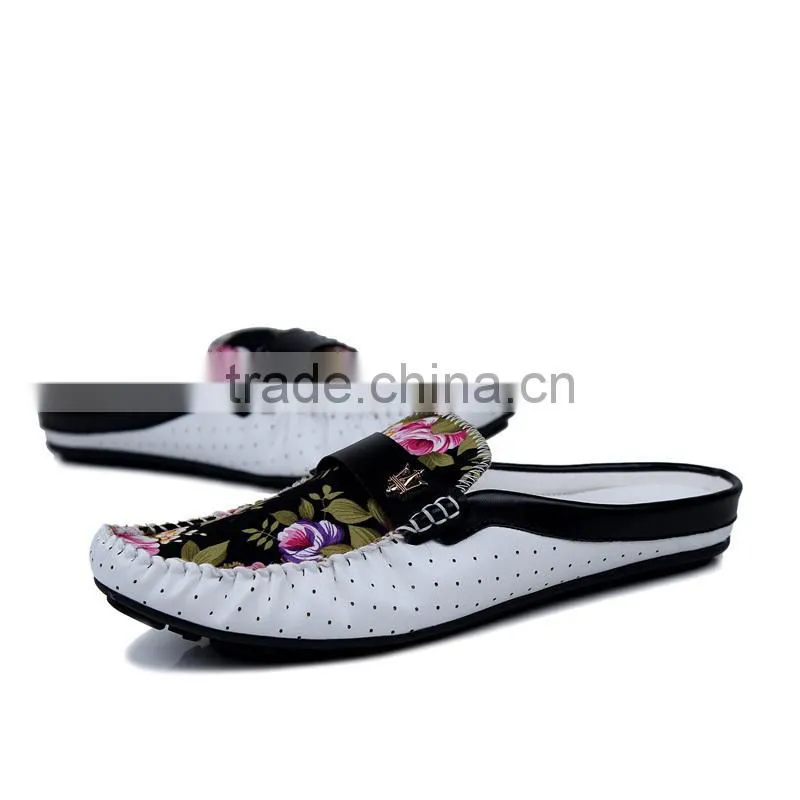 brand fashion leather peas shoes casual loafers for men, adults casual shoes slippers have sample for male made in jinjiang
