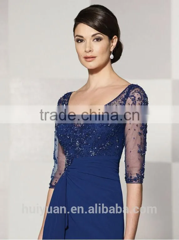 beach long sleeve lace new design chiffon dress 2015