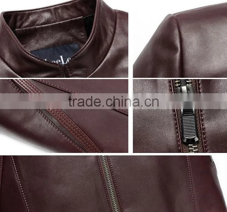 New model designs men's pu leather jackets pure leather jackets for men