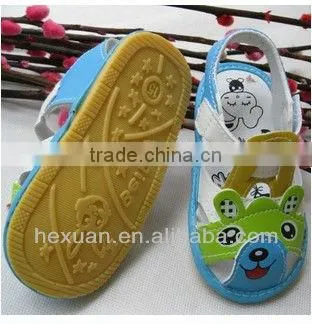 handmade china rubber sole baby leather shoes