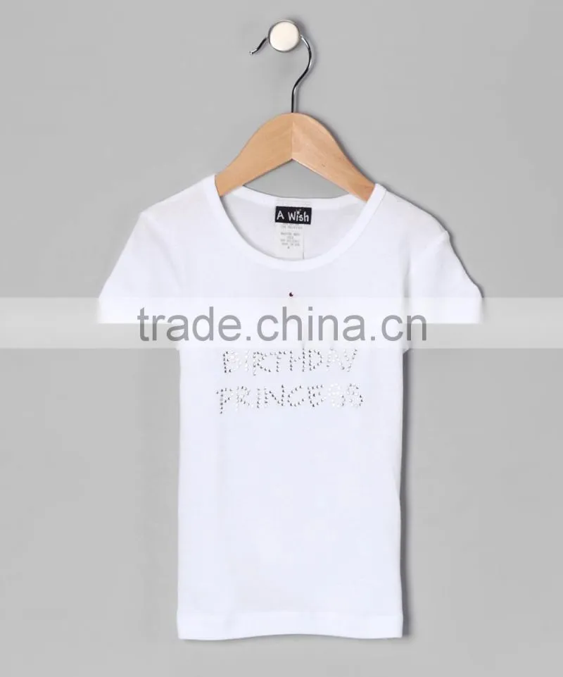 Hot Summer White Girl Shirts Softly Girls T-Shirts Casual Baby Kids Clothes GT90423-16