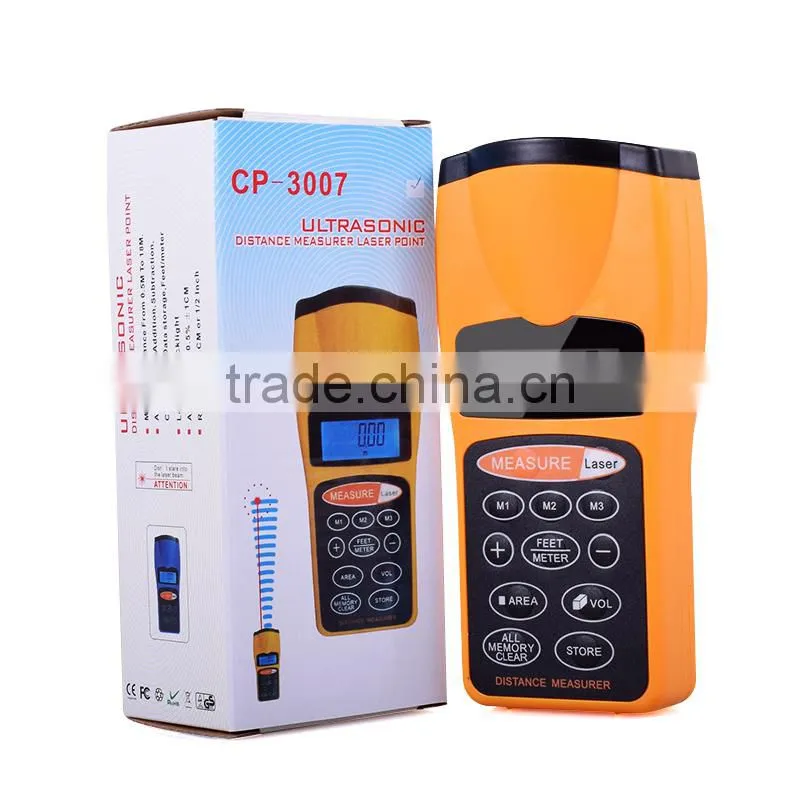 CP-3007 Ultrasonic Distance Measurer with Laser Point supersonic rangefinder range finder