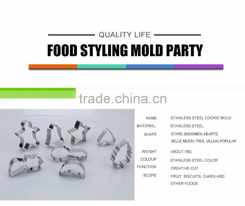 kitchen gadgets for crackers, cookies, stainless steel mold baking tools