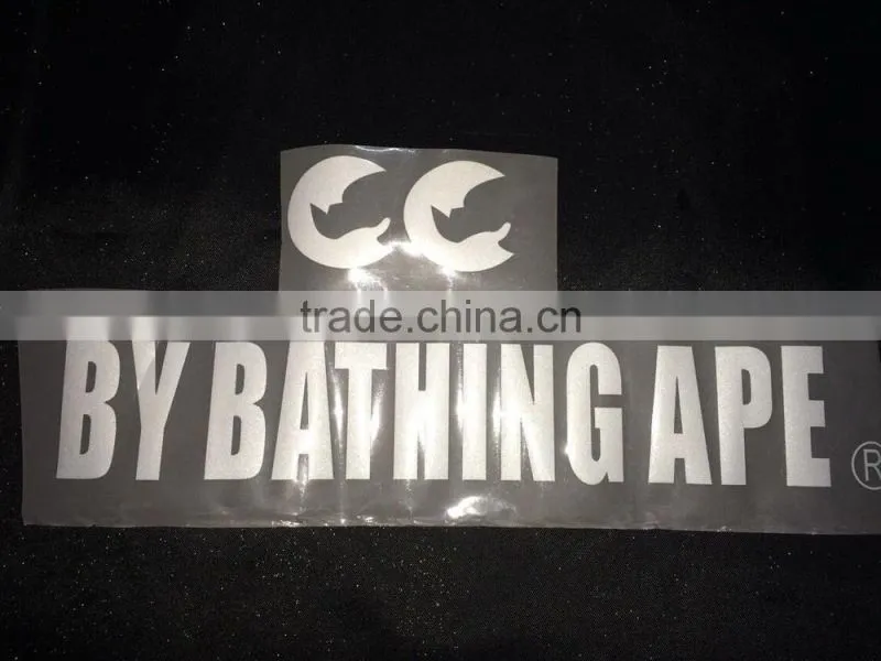 EN471custom heat transfer reflective logo for garment