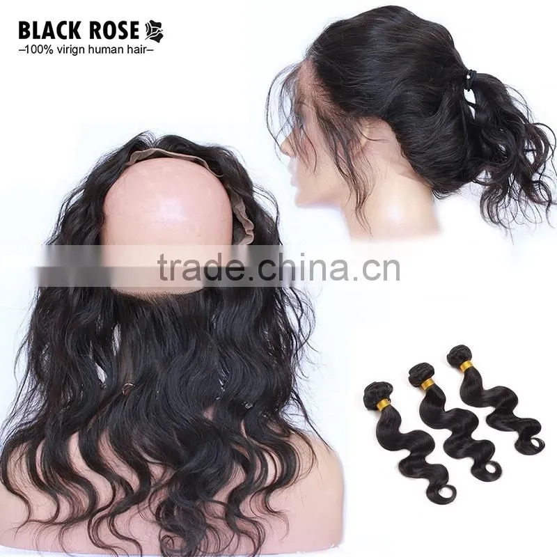 Peruvian Hair 360 Lace Frontal Closure With lace Band