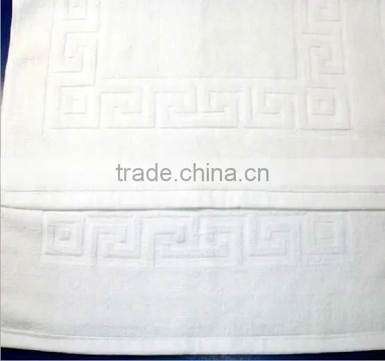 white cottoncustom woven logo hotel bathroom rugs