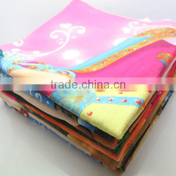 Hot sale high absorbtion microfiber printed bath towel