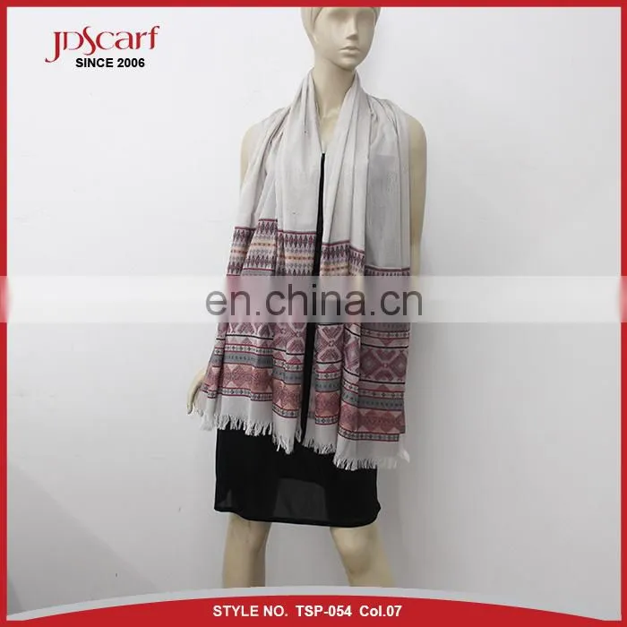 Women 100% polyester multicolor pashmina hijab scarf