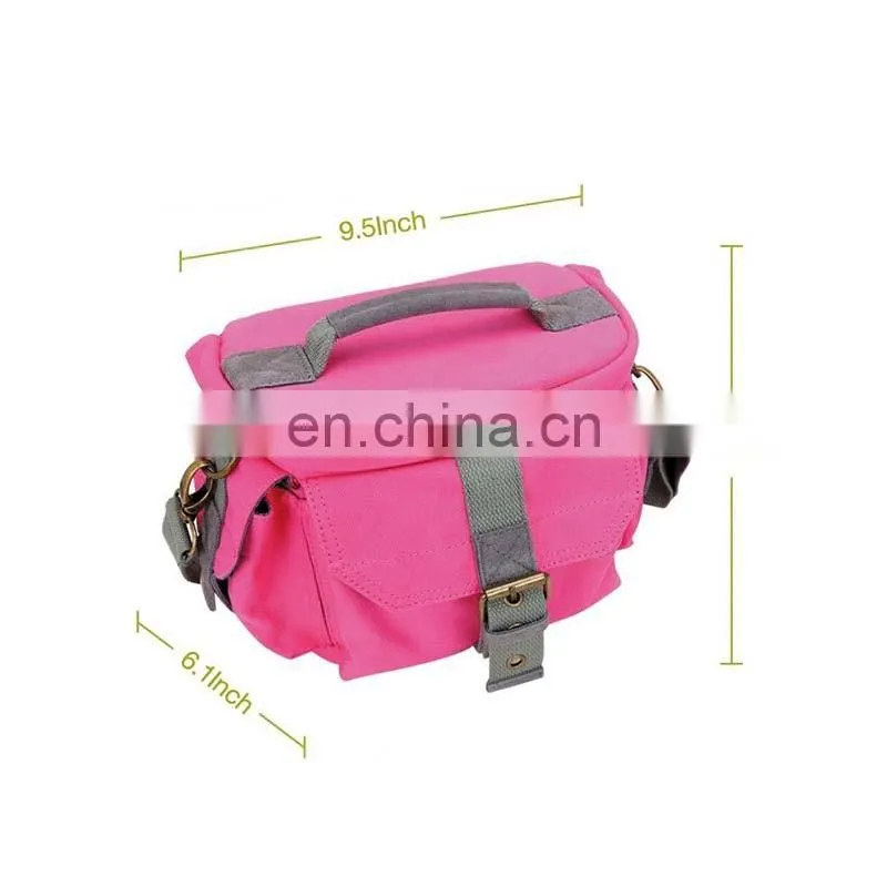 camera water resistant canvas case bag with shoulder strap high zoom camera bag