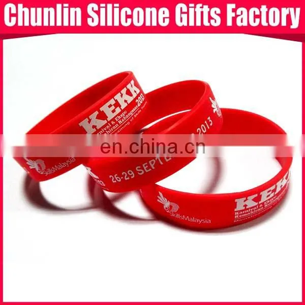 hot sale personalized ink filled silicone bracelet for promotional gift