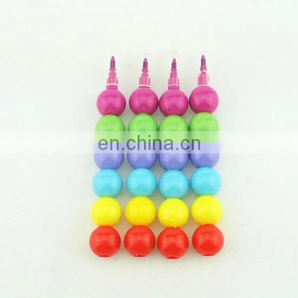 stacking crayon 5 colors star shaped stacker crayon without printing