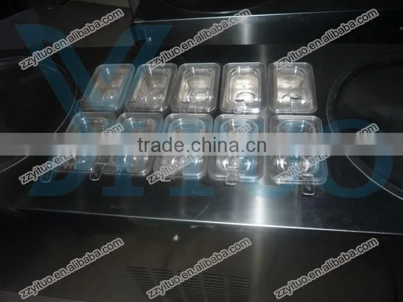 Double Pans Rolled Fry Ice Cream Machine