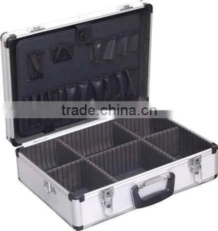 Zeikos Tool/SLR Camera Hard Aluminum Metal Carrying Case/Travel Briefcase-Black